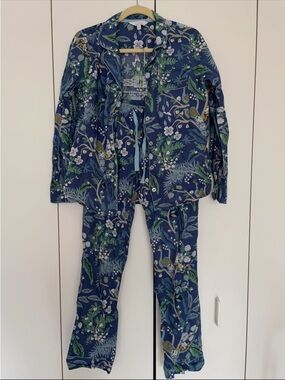 Rifle Paper Co + Company Store Floral Blue Pajama Set Size S